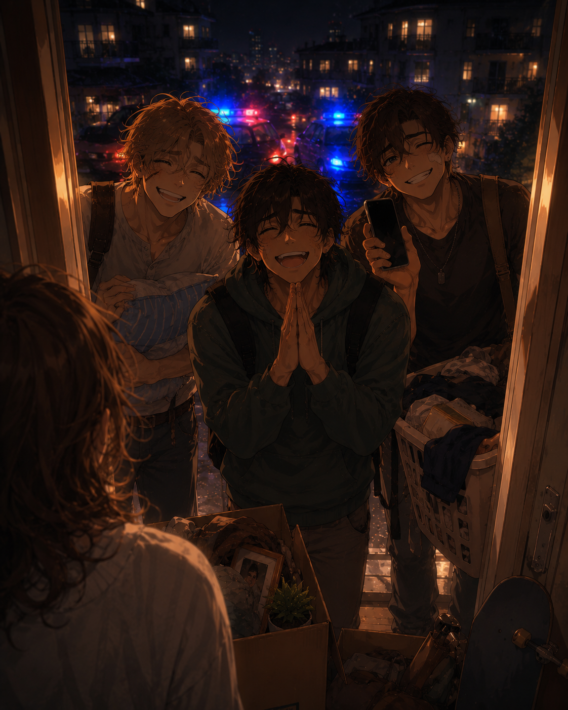 Cover art for Just One Night, a comedy scenario on AI Dungeon
