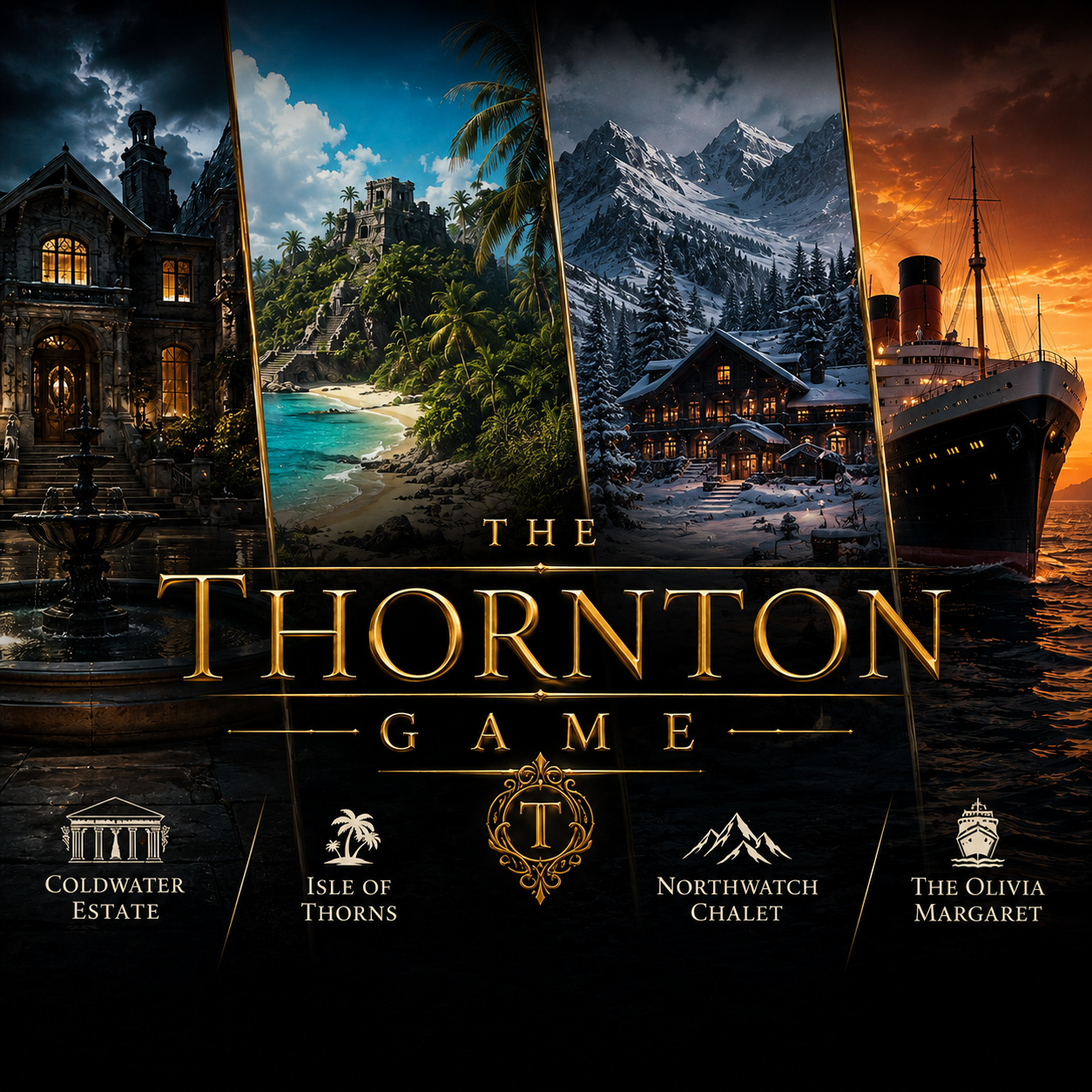 Cover art for The Thornton Game, a thriller scenario on AI Dungeon