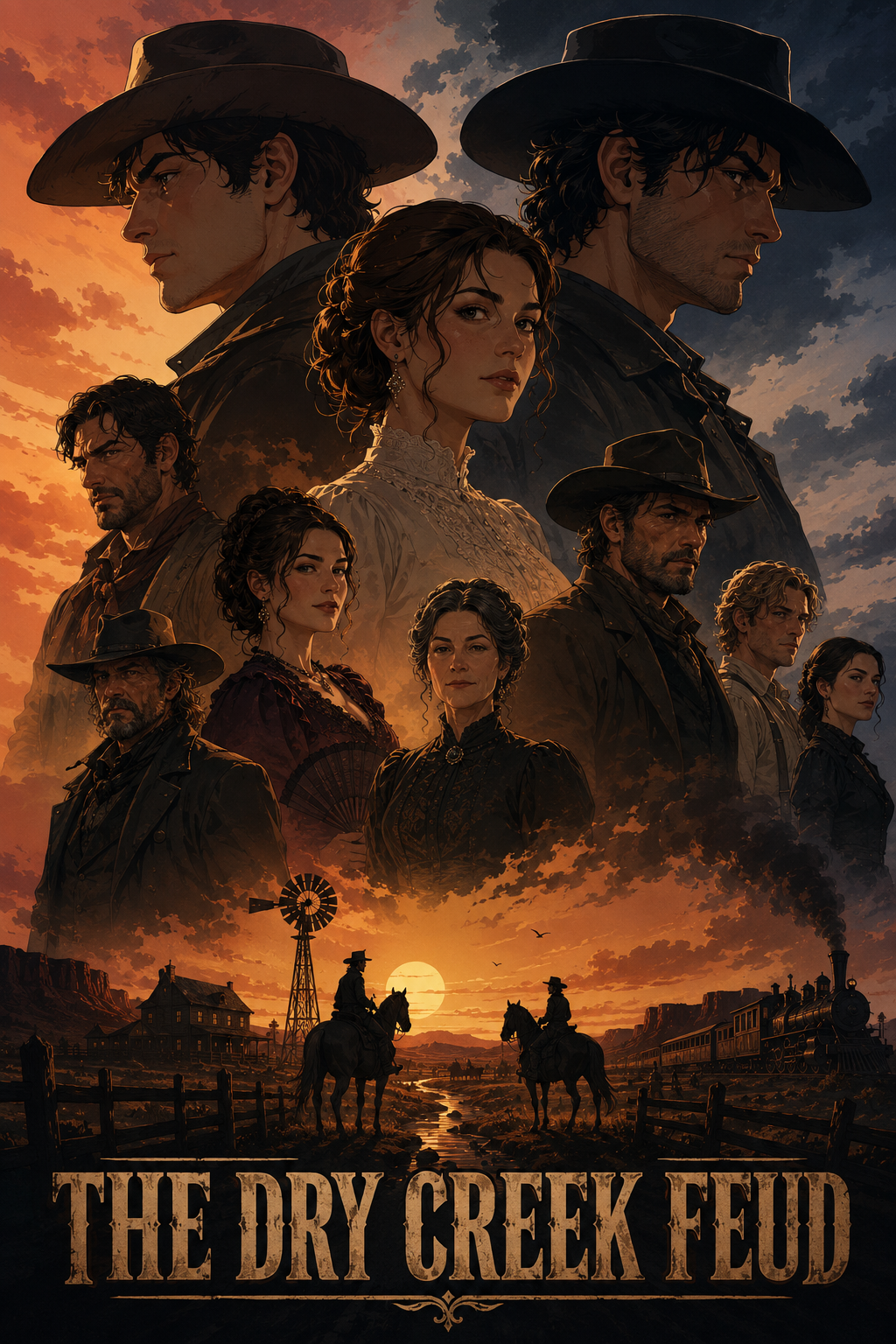 Cover art for The Dry Creek Feud, a western scenario on AI Dungeon