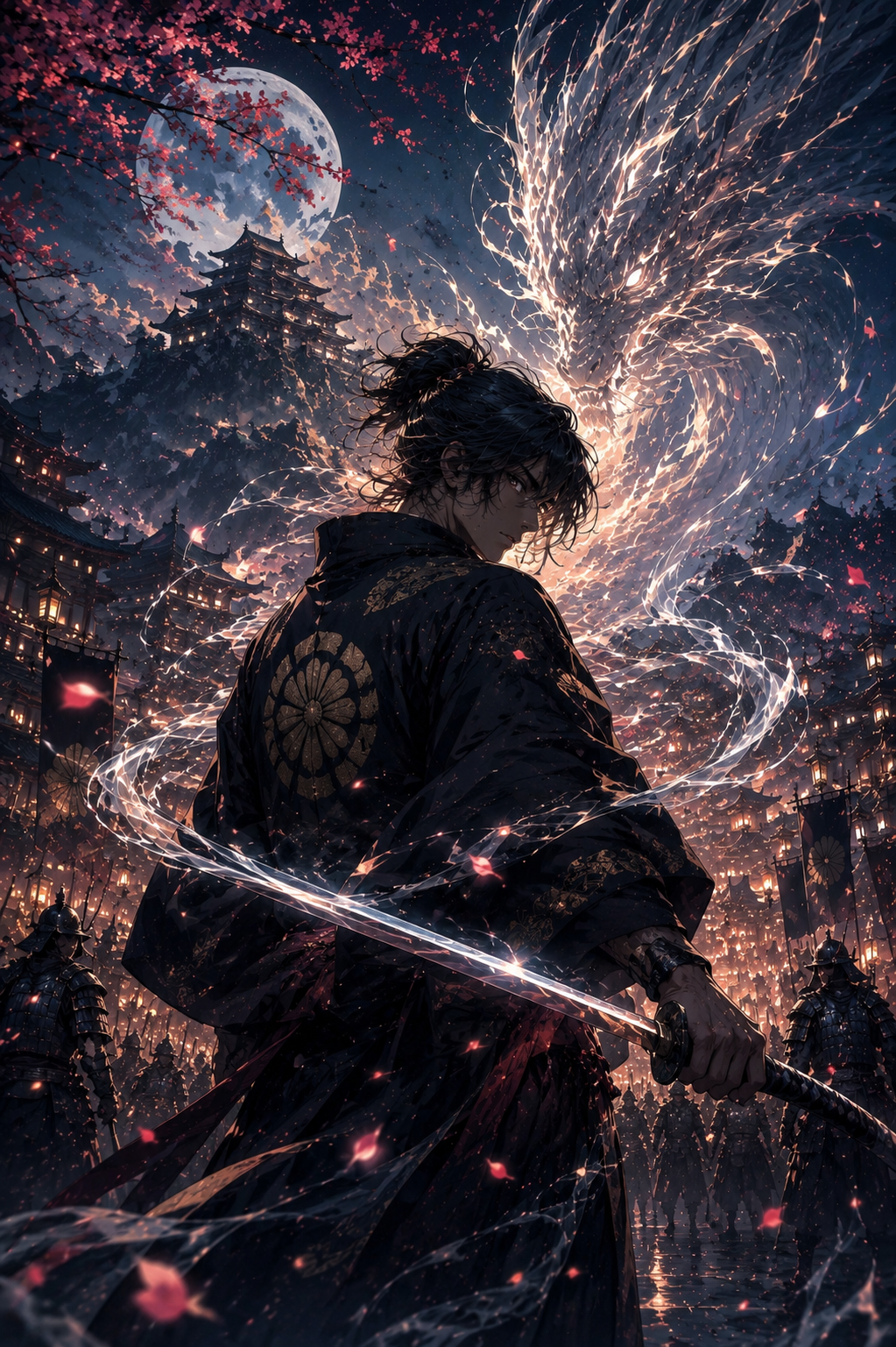 Cover art for The Silent Swords of Soryū, a fantasy scenario on AI Dungeon