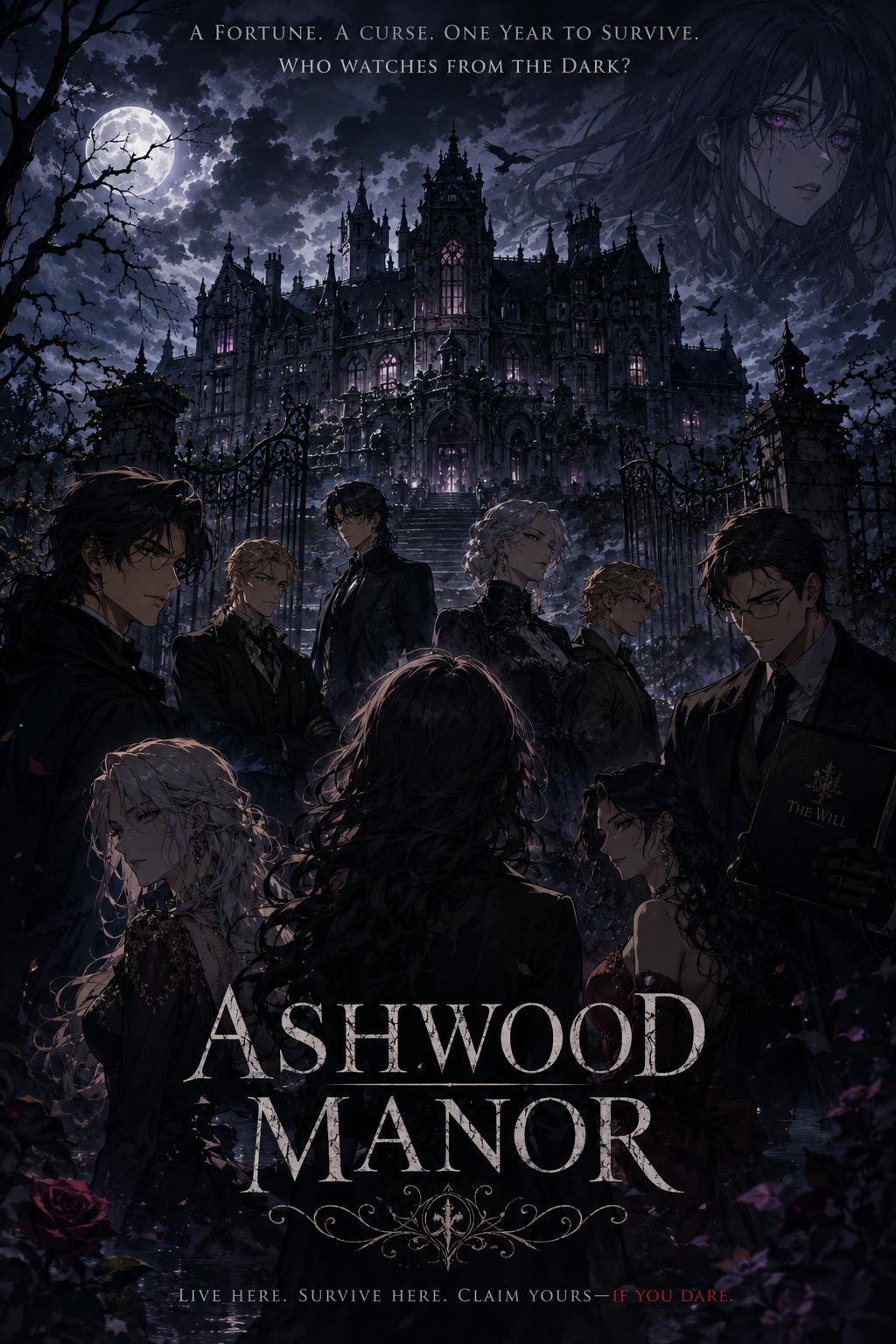 Cover art for Ashwood Manor: A Year with Ghosts, a mystery scenario on AI Dungeon