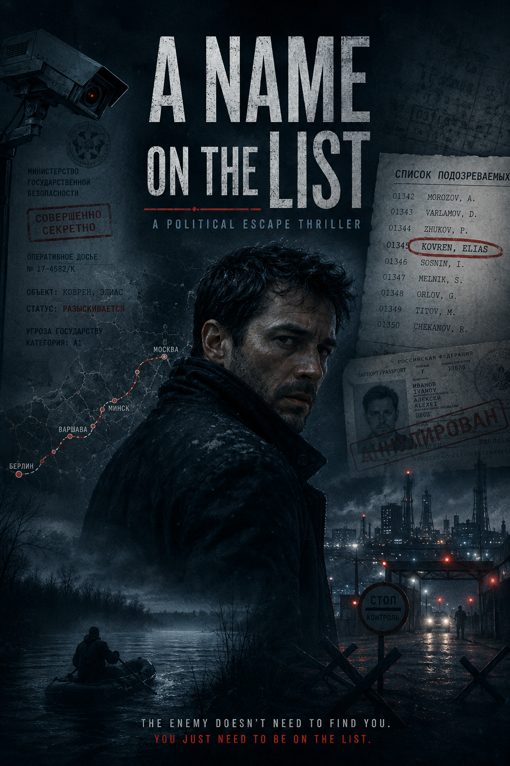 Cover art for A Name on the List, a political thriller scenario on AI Dungeon