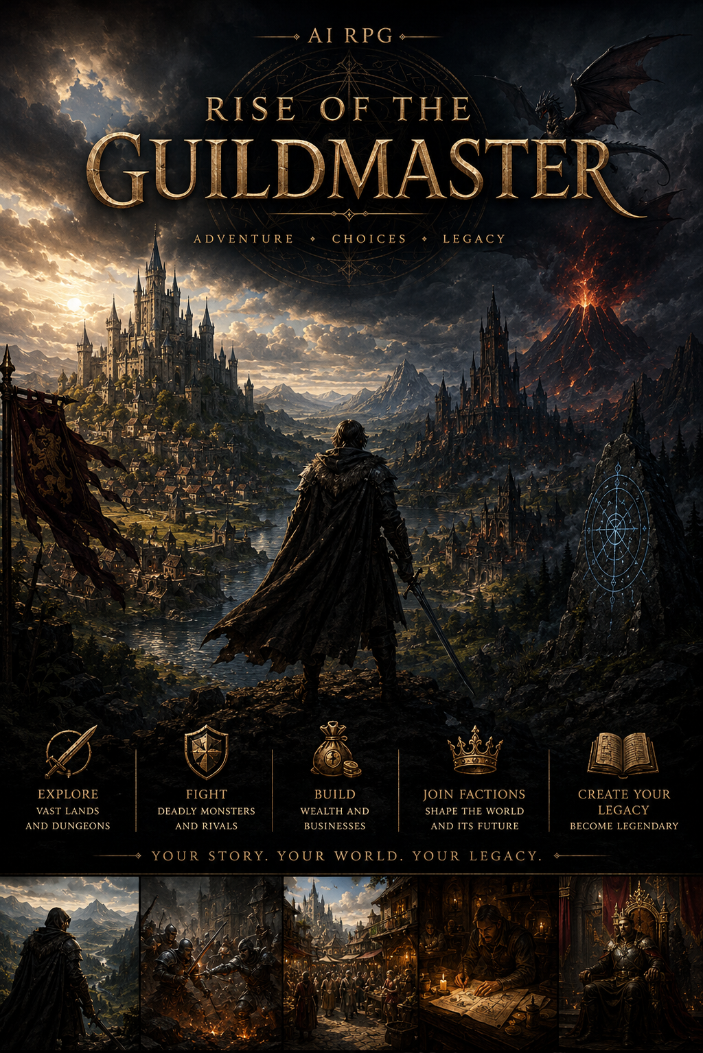 Cover art for Rise of the Guildmaster, a sandbox scenario on AI Dungeon