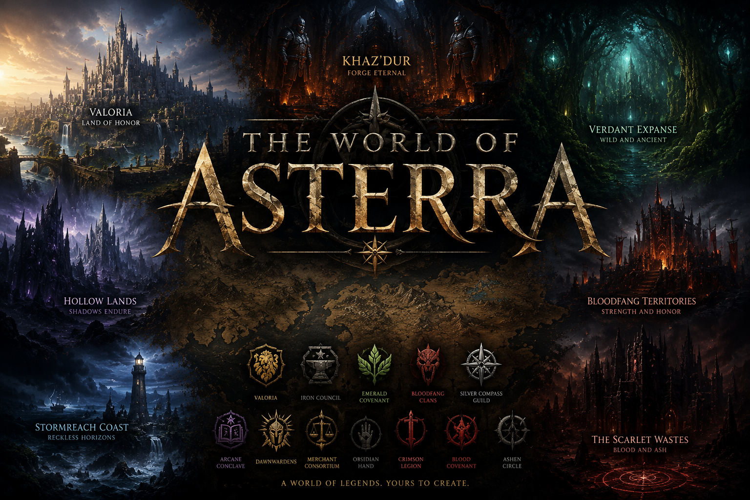 Cover art for The World of Asterra, a rpg scenario on AI Dungeon