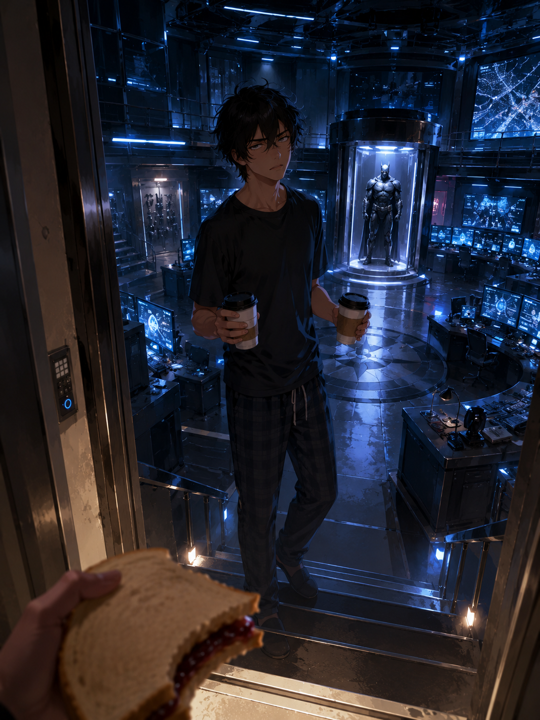 Cover art for Your Roommate is a Villain, a supervillain scenario on AI Dungeon