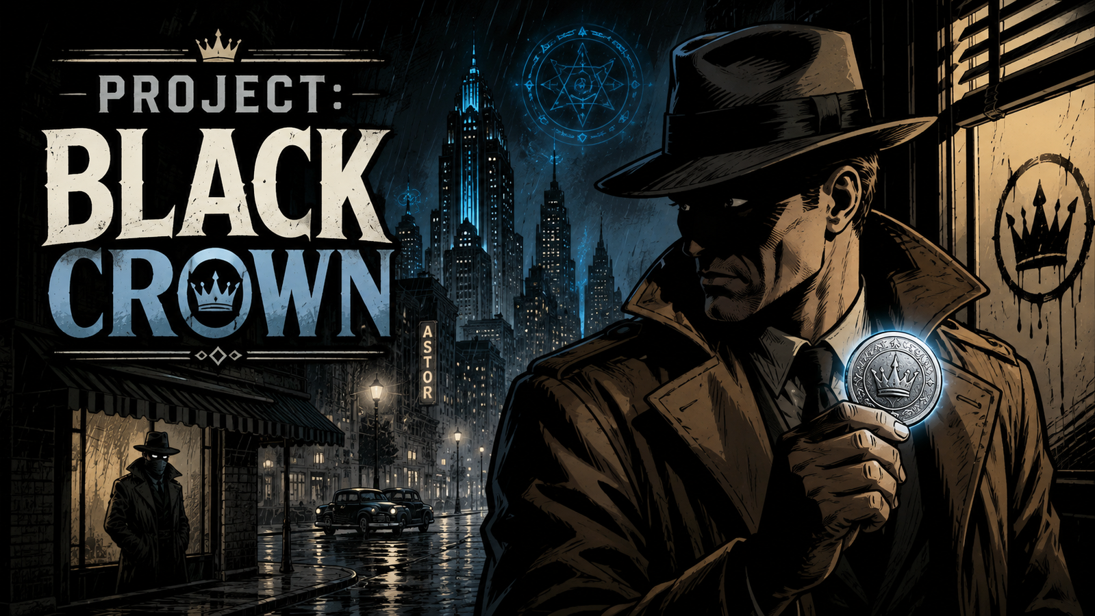Cover art for PROJECT: BLACK CROWNðŸŽ, a spy scenario on AI Dungeon