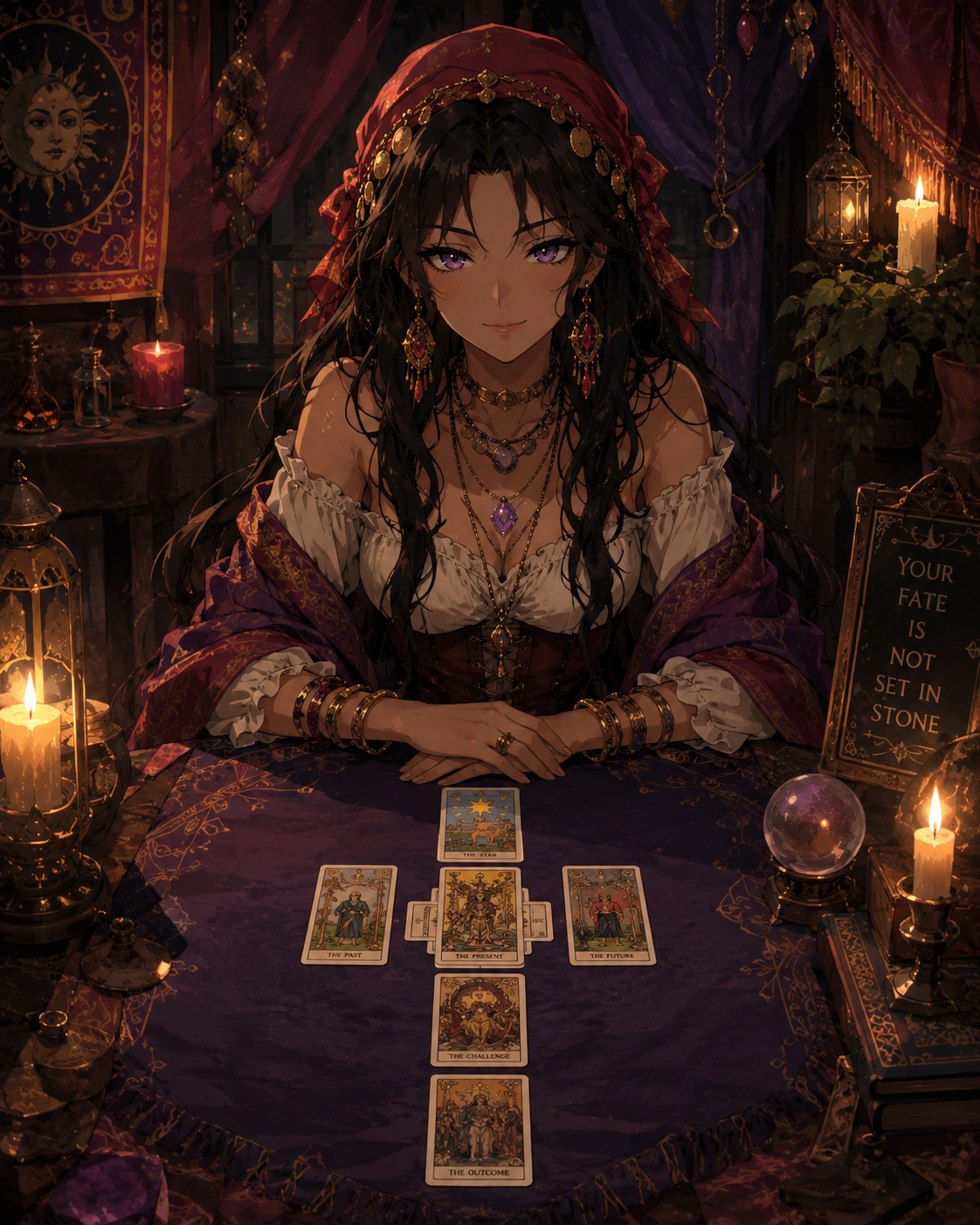 Cover art for ✨️ GET YOUR CARDS READ ✨️ , a tarot scenario on AI Dungeon