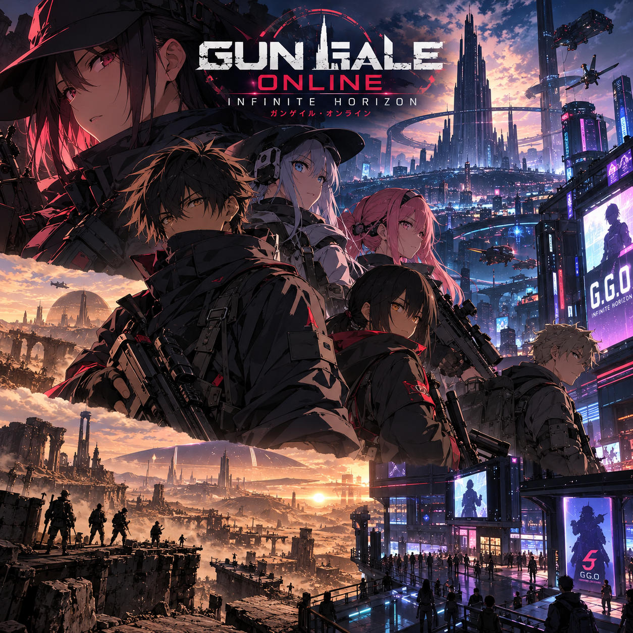 Cover art for Gun Gale Online: Infinite Horizon, an anime world on Voyage