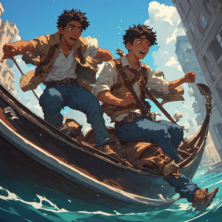 Cover art for Gondola Gone Wild!: Gay Romance, a gay scenario on AI Dungeon