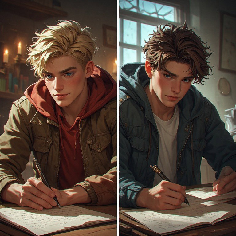 Cover art for The Secret Pen Pal: Gay Romance, a gay scenario on AI Dungeon