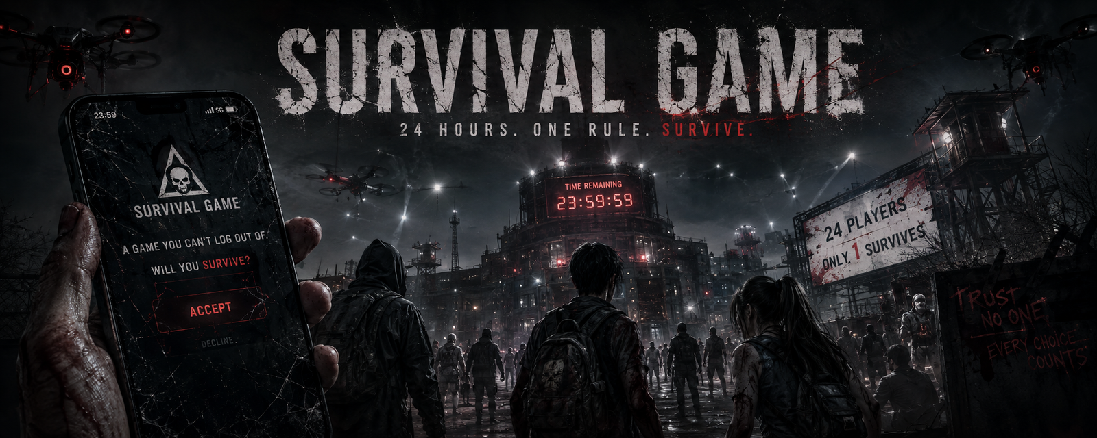 Cover art for Survival Game, a survival scenario on AI Dungeon