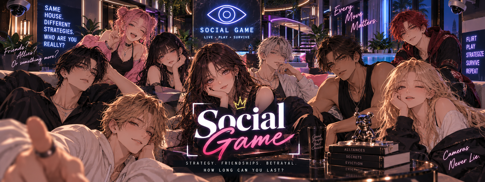Cover art for Social Game, a social experiment scenario on AI Dungeon