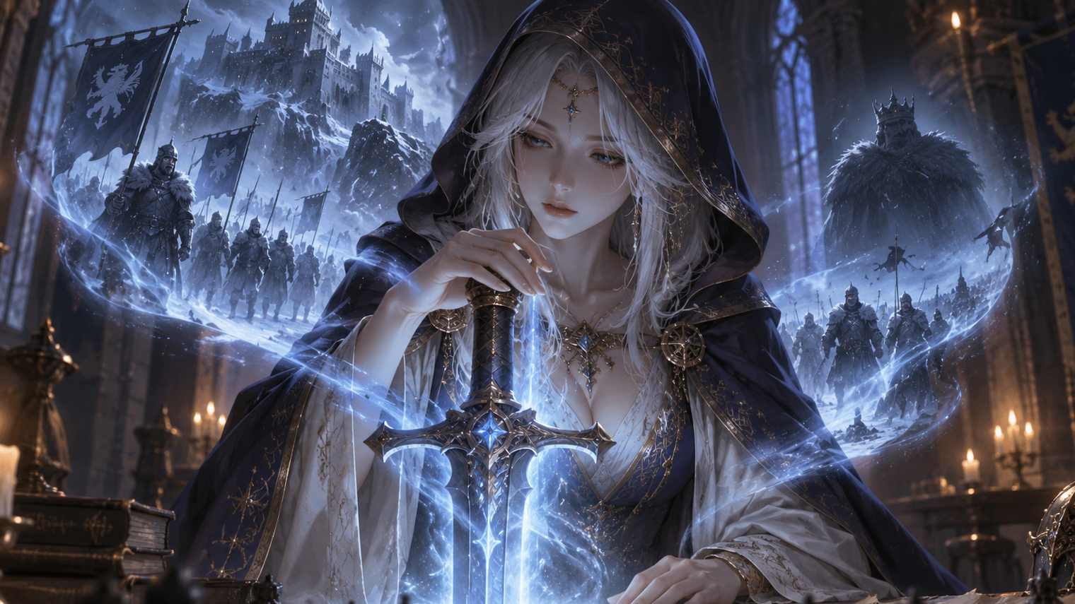 Cover art for The Royal Court Oracle, a psychic scenario on AI Dungeon