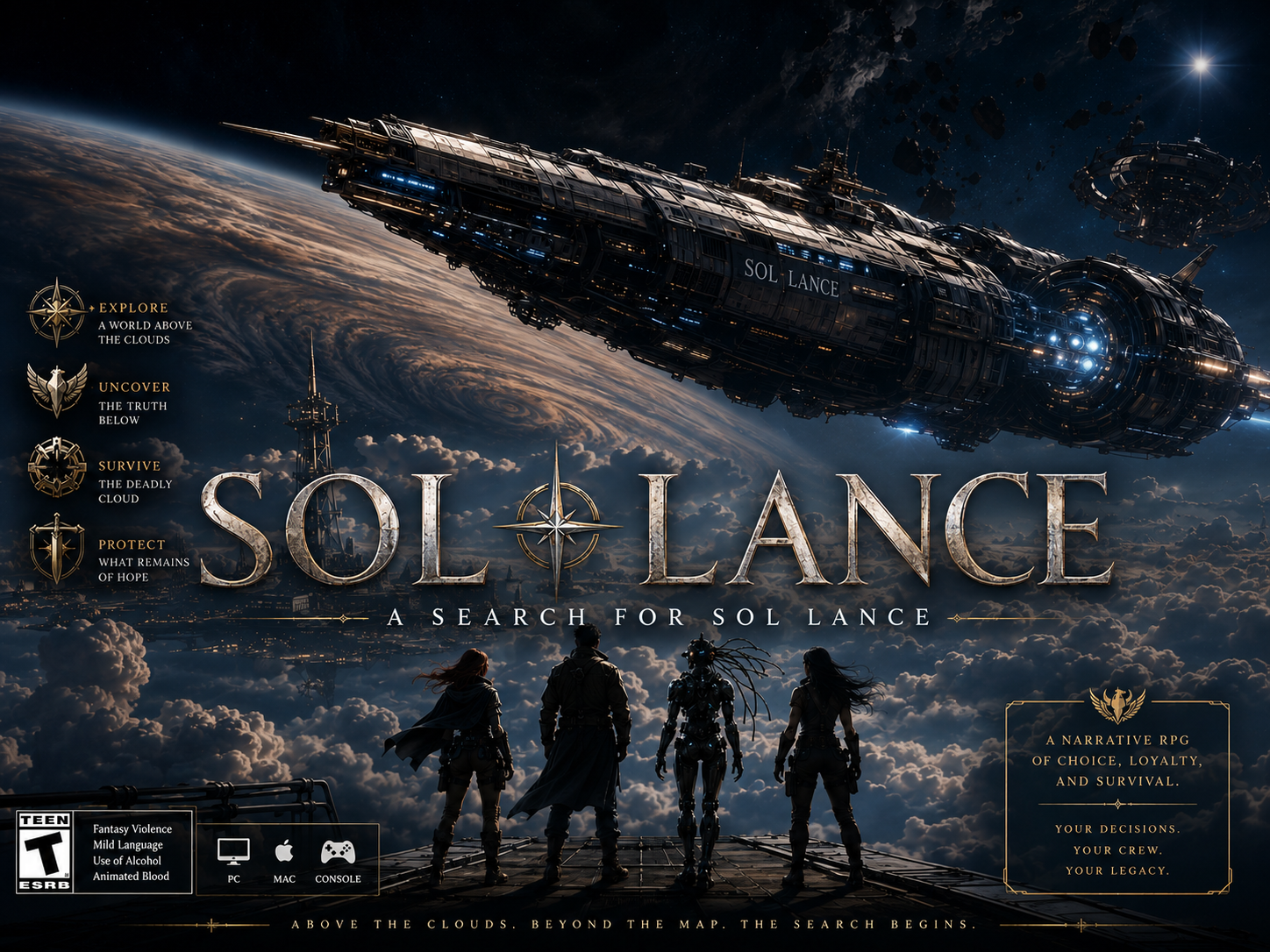 Cover art for Sol Lance, a sci fi scenario on AI Dungeon