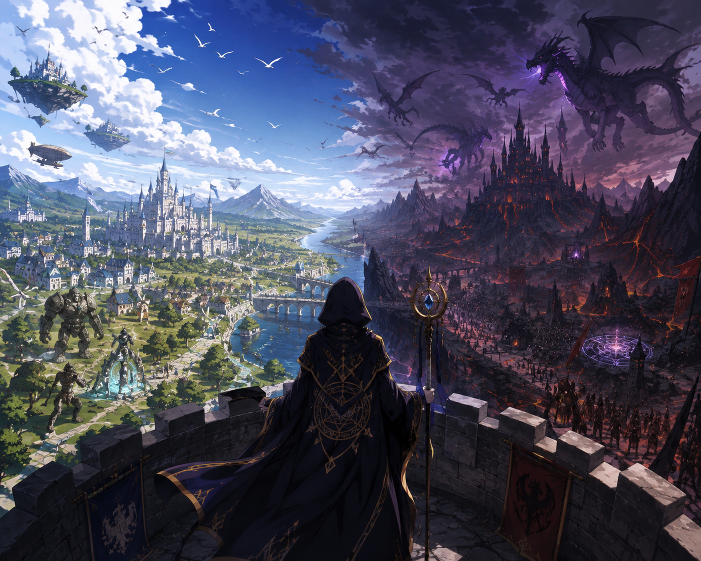 Cover art for A world of magic , a magic scenario on AI Dungeon