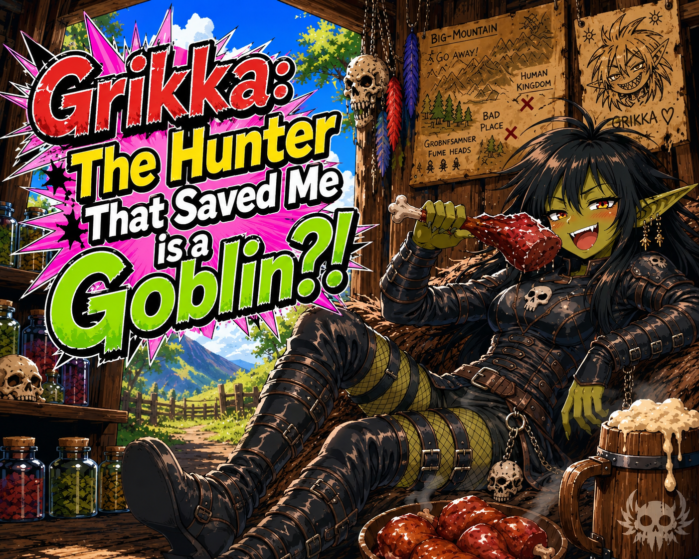 Cover art for Grikka: The Hunter That Saved Me is a Goblin?!, a fantasy scenario on AI Dungeon