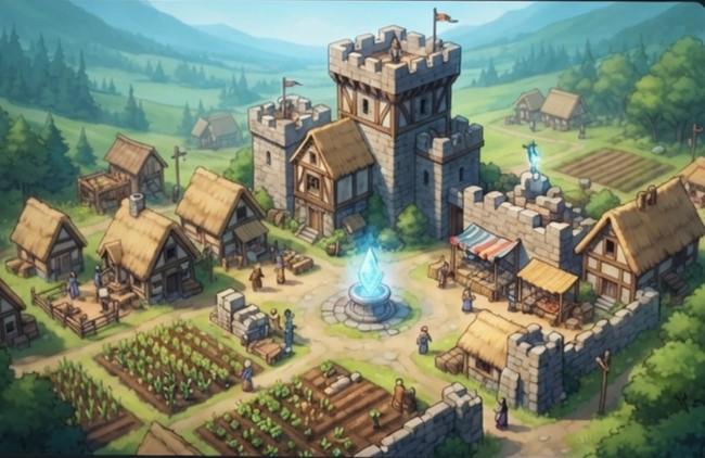 Cover art for Going Medieval with Magic , a medieval scenario on AI Dungeon