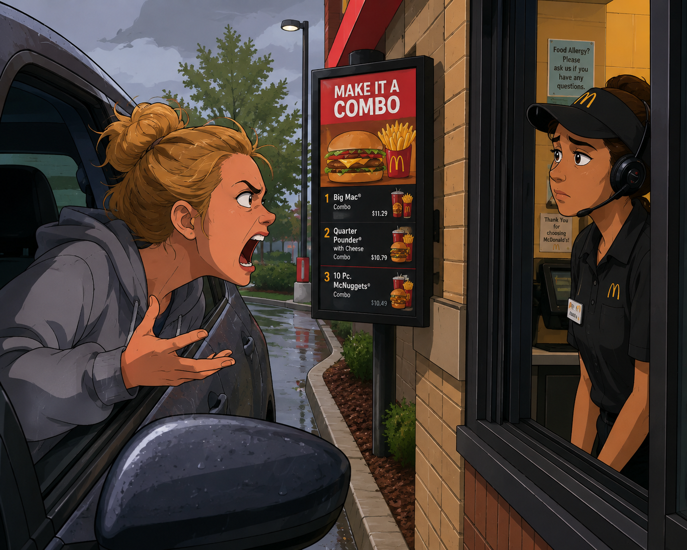 Cover art for Fast Food Mania, a funny scenario on AI Dungeon