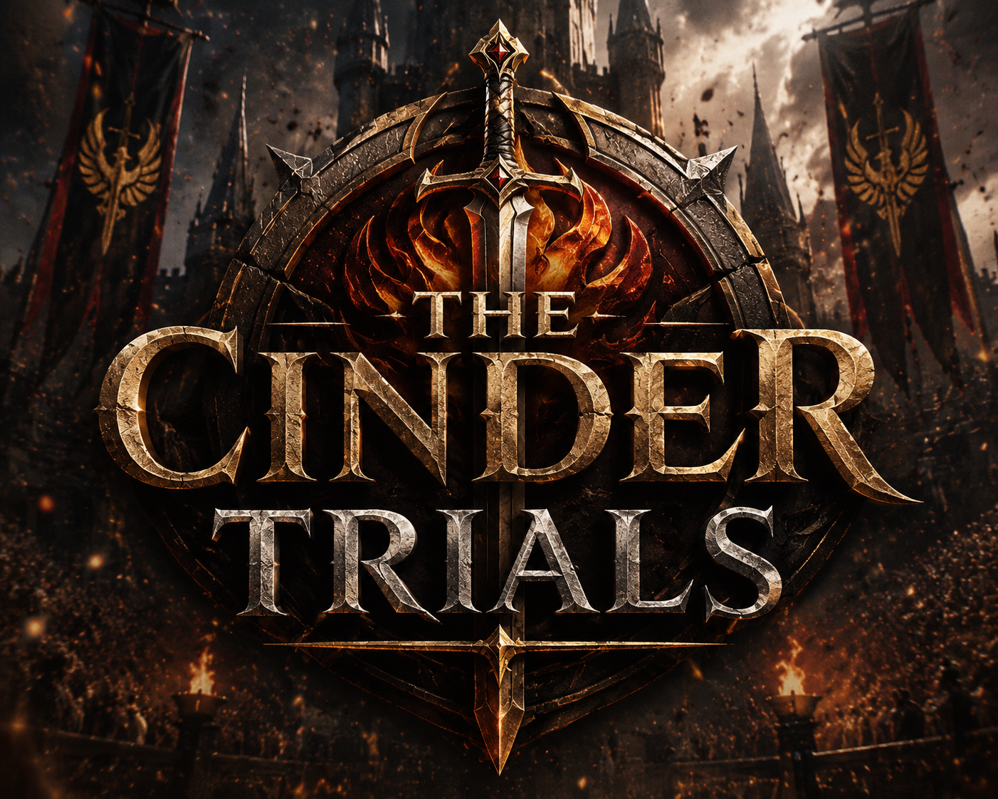 Cover art for The Cinder Trials , a survival scenario on AI Dungeon