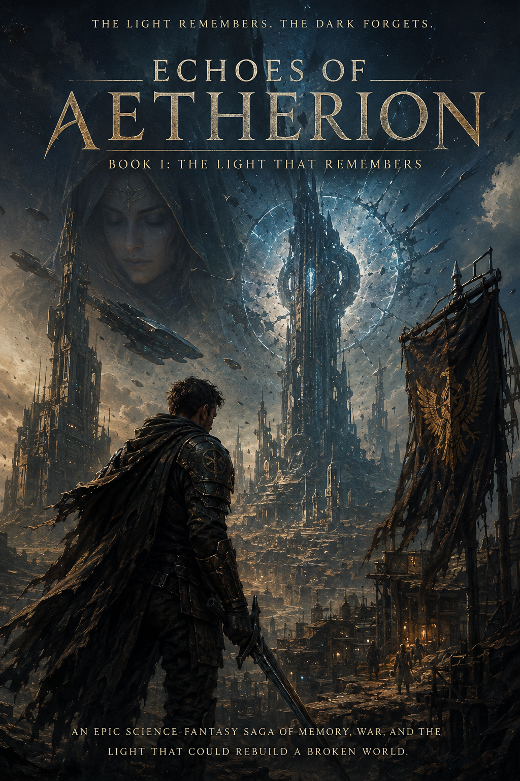 Cover art for The Aetherion: Echoes of the Fracture, a scifi scenario on AI Dungeon