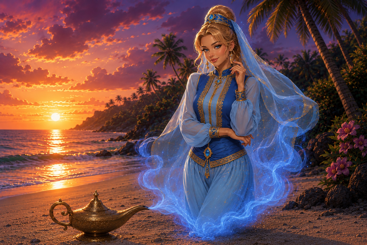 Cover art for I Dream of Jeannie, an astronaut scenario on AI Dungeon