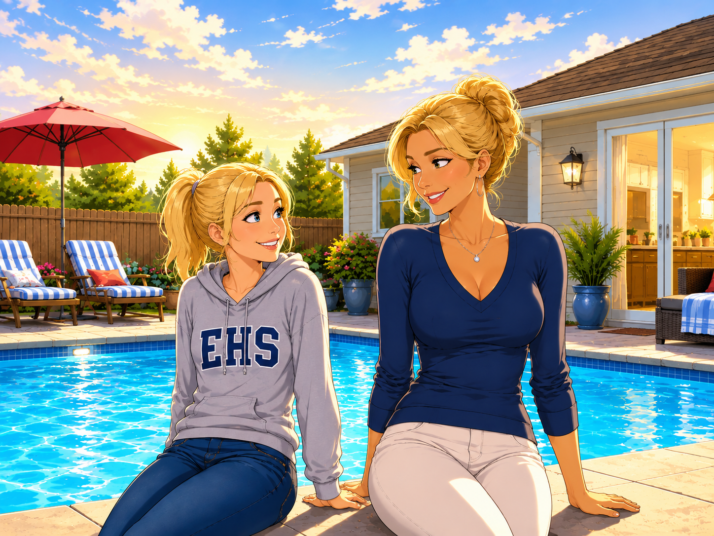 Cover art for Stacy's Mom Has Got It Going On, a romance scenario on AI Dungeon