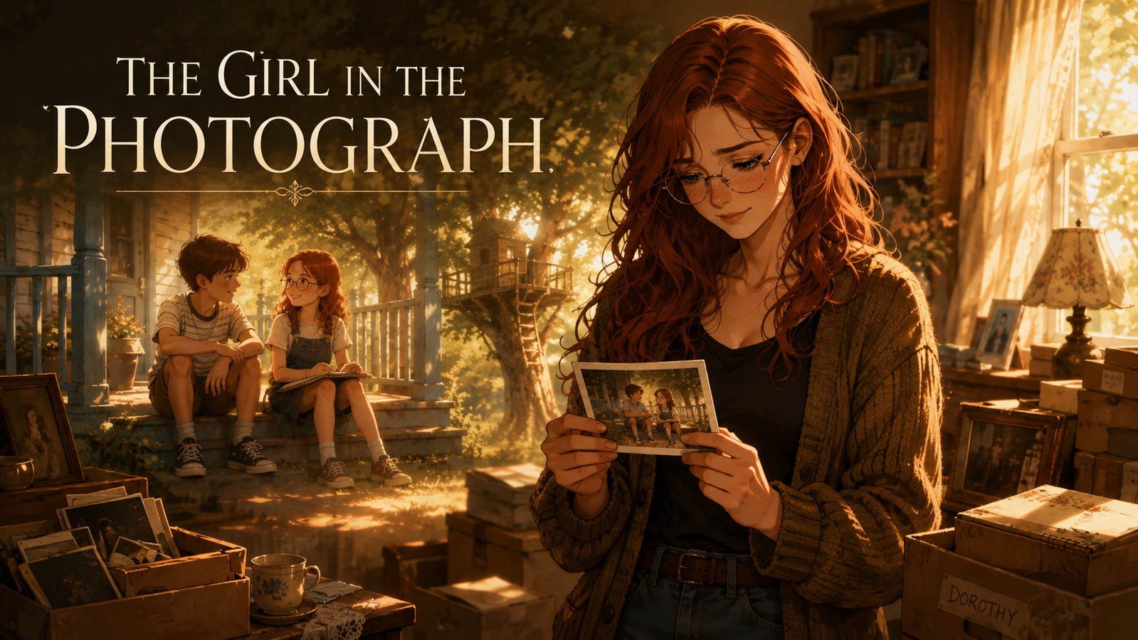 Cover art for The Girl in the Photograph, a cozycryptid scenario on AI Dungeon