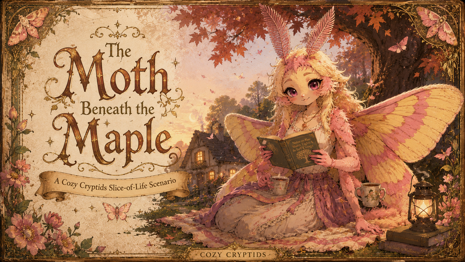 Cover art for The Moth Beneath the Maple, a furry scenario on AI Dungeon