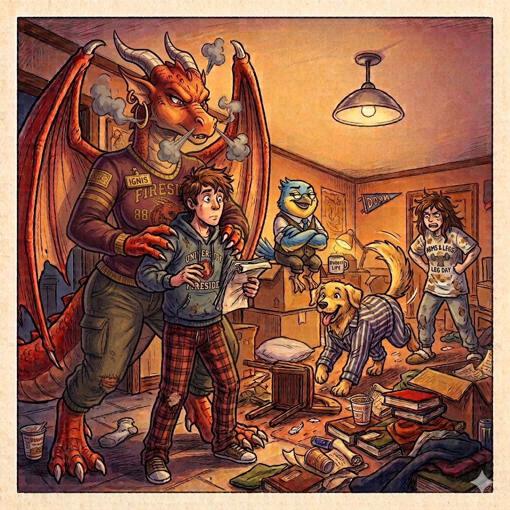 Cover art for Anthro Dorm: Welcome to the Chaos on AI Dungeon