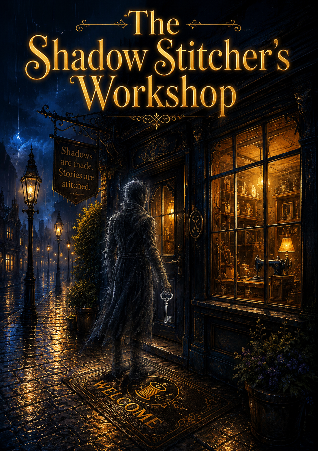 Cover art for The Shadow Stitcher's Workshop on AI Dungeon