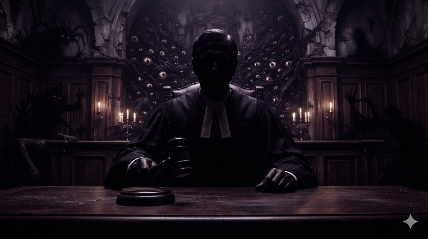 Cover art for ⚖️ THE JUDGE: The World is Guilty ⚖️, a mature scenario on AI Dungeon