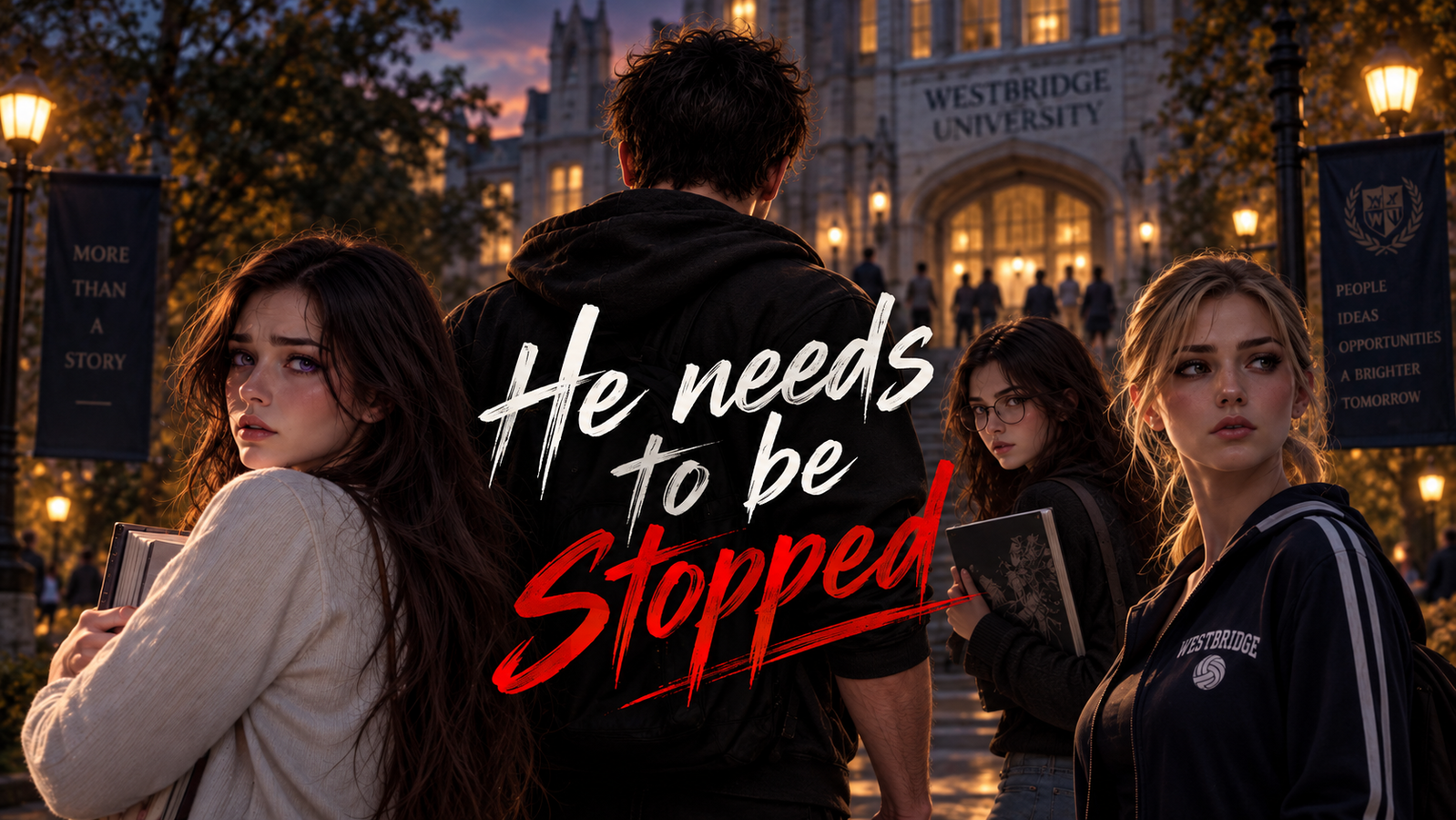 Cover art for He needs to be stopped , a romance scenario on AI Dungeon