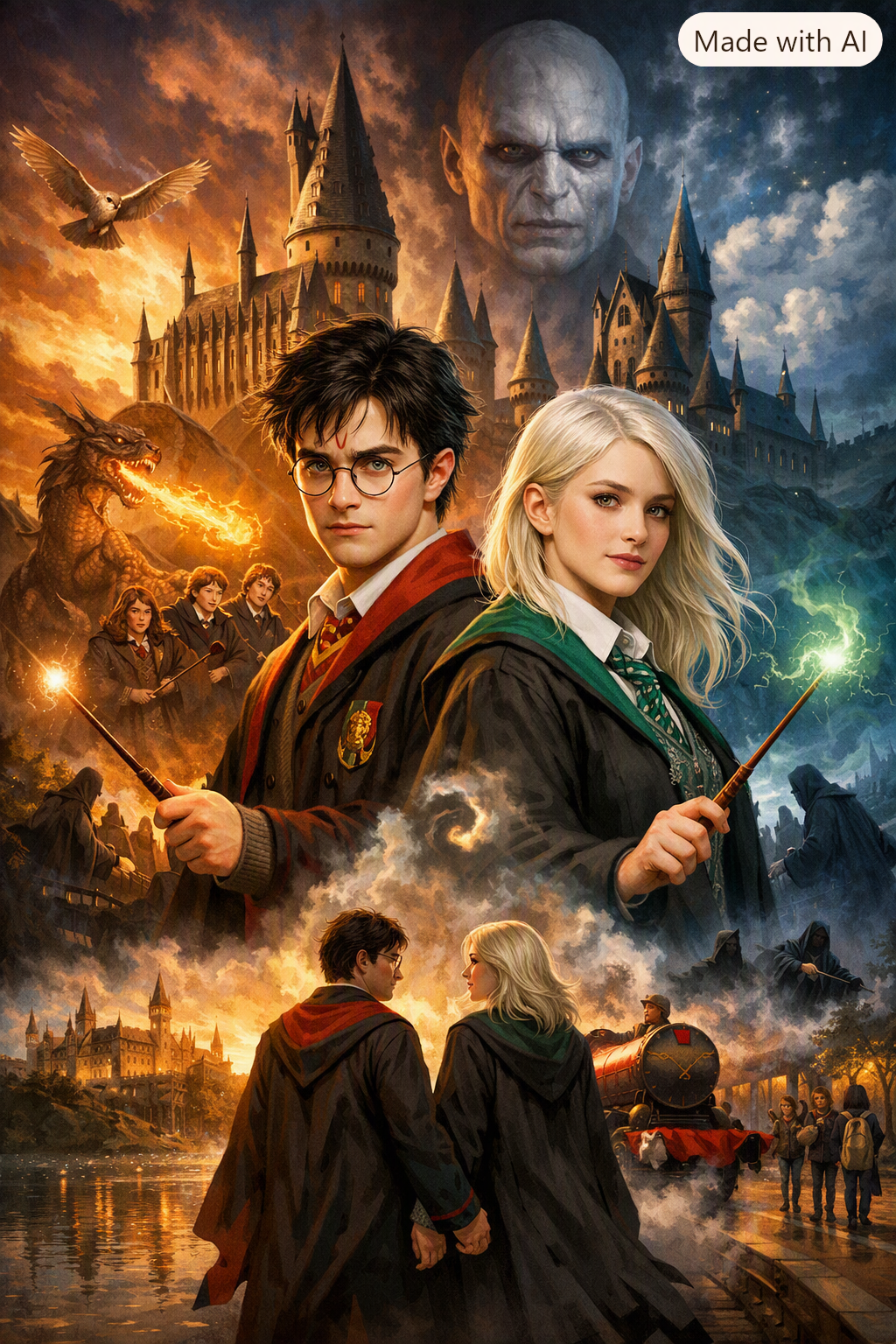Cover art for The Harry Potter We Actually want (Female Draco AU), a harry potter au world on Voyage