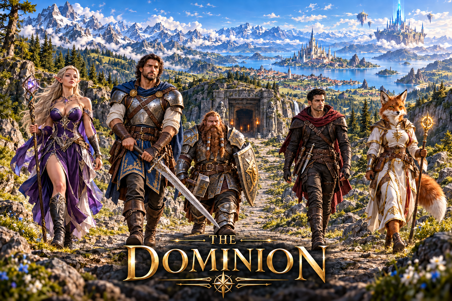 Cover art for The Dominion, a fantasy world on Voyage