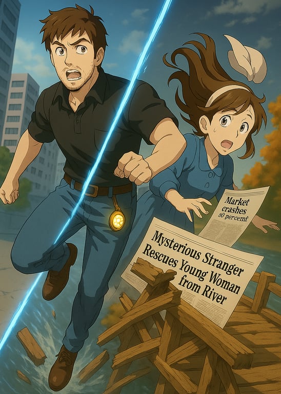 Cover art for An Interloper in Time, a sci fi scenario on AI Dungeon