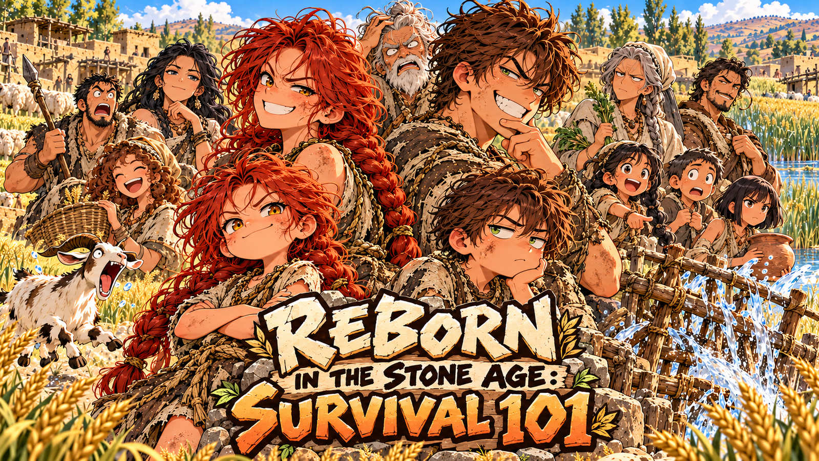 Cover art for Reborn in the Stone Age: Survival 101, an adventure scenario on AI Dungeon