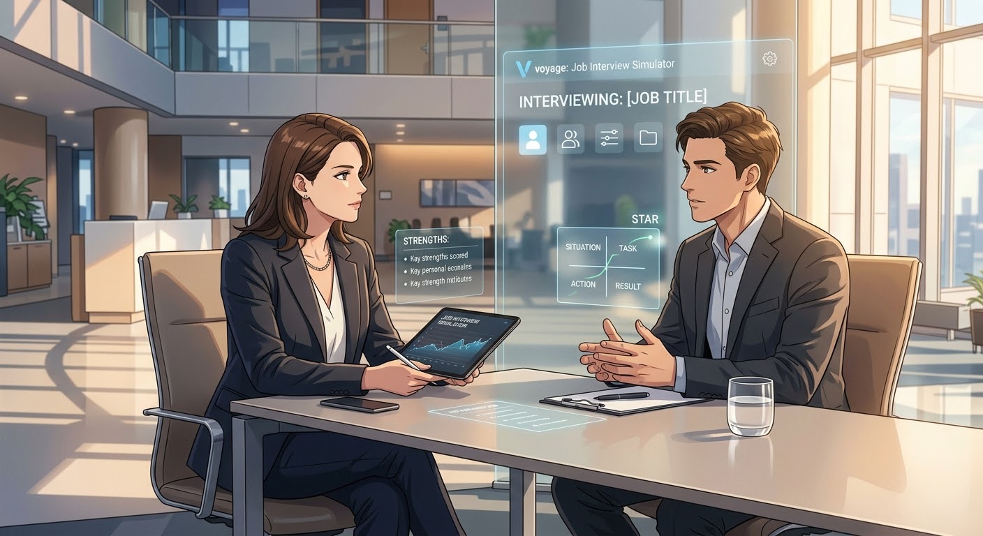 Cover art for Interview Simulator, a career world on Voyage