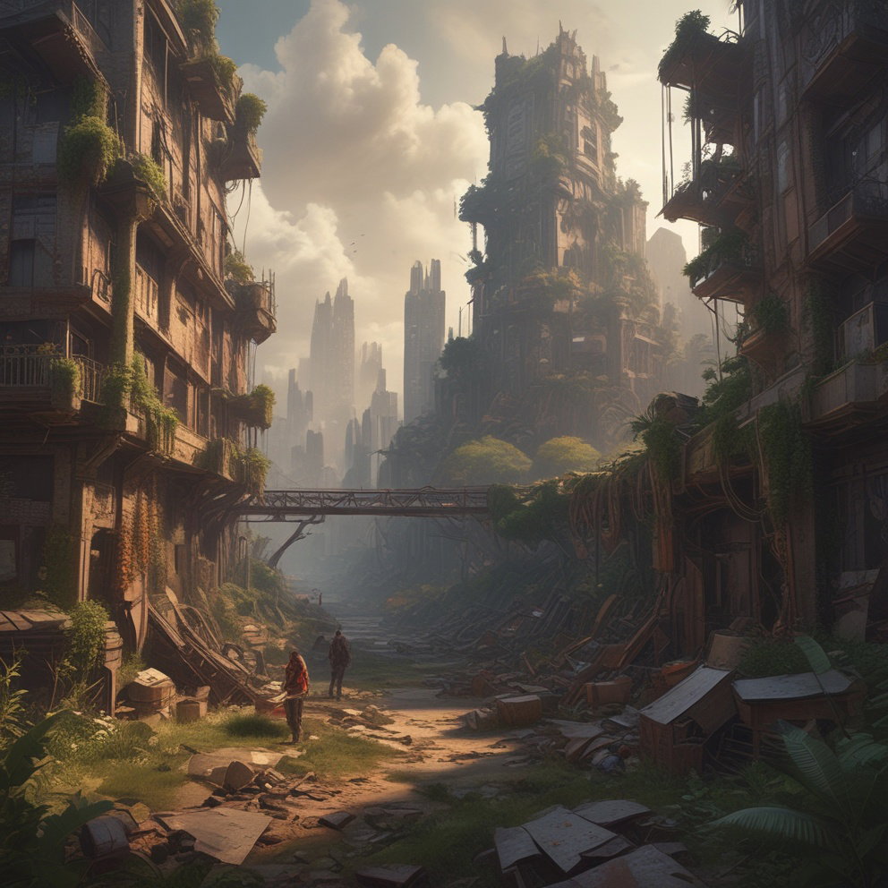 Cover art for 2072+87, a post apocalypse scenario on AI Dungeon