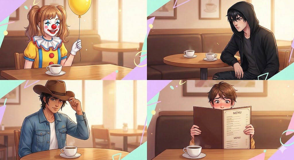 Cover art for Blind Date: The Emoji Experiment, a dating scenario on AI Dungeon