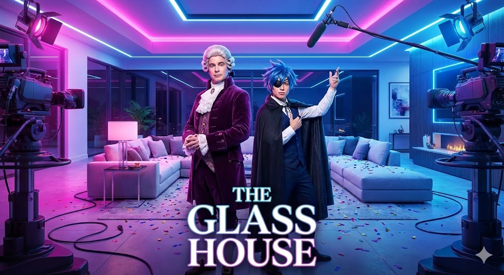 Cover art for The Glass House: Unhinged, an absurd scenario on AI Dungeon