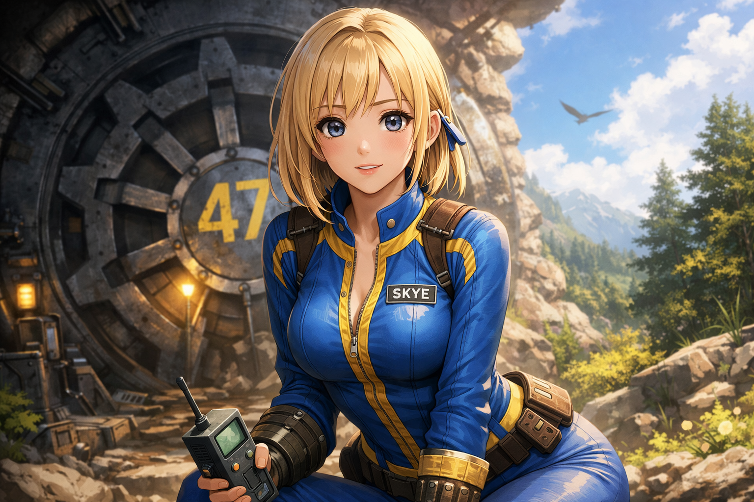Cover art for Vault Girl's Guide to the Non-Apocalypse, a comedy scenario on AI Dungeon
