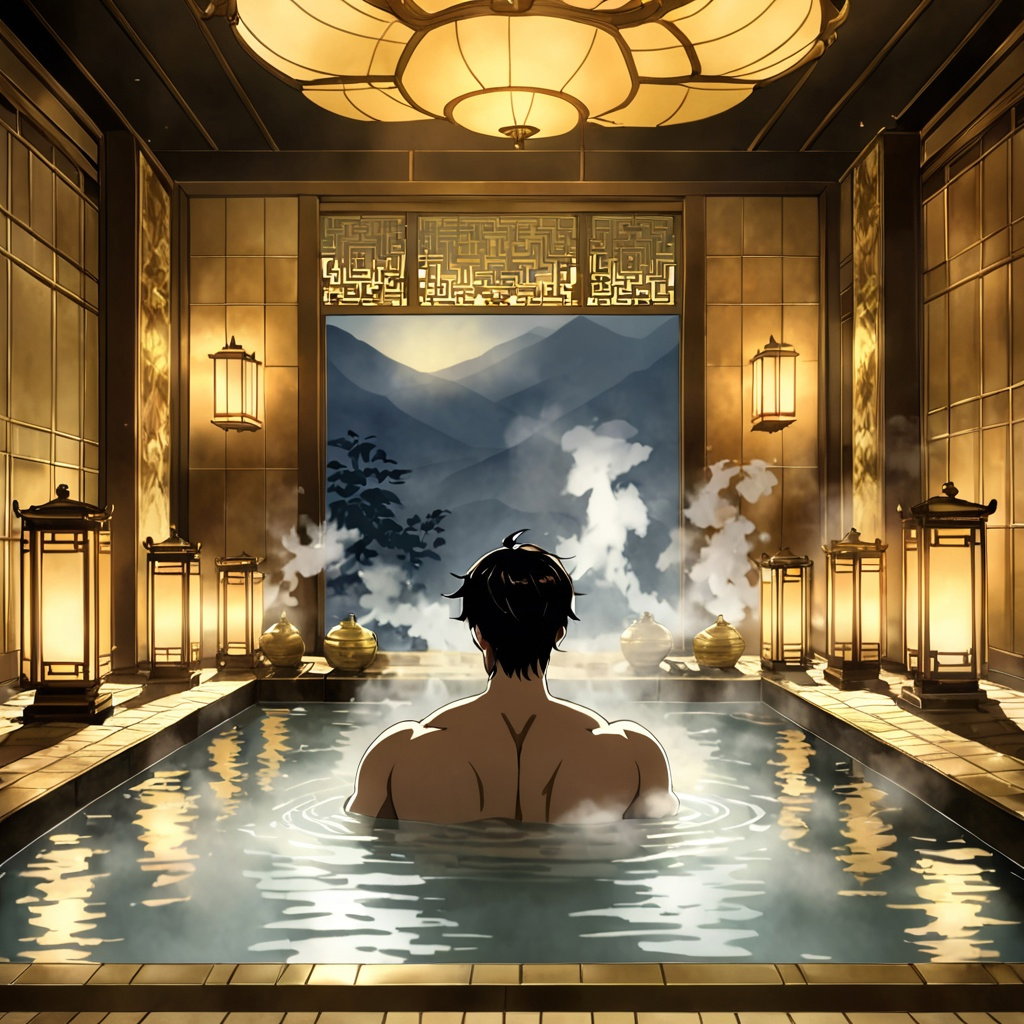 Cover art for The Assassin in The Bath, a bath scenario on AI Dungeon