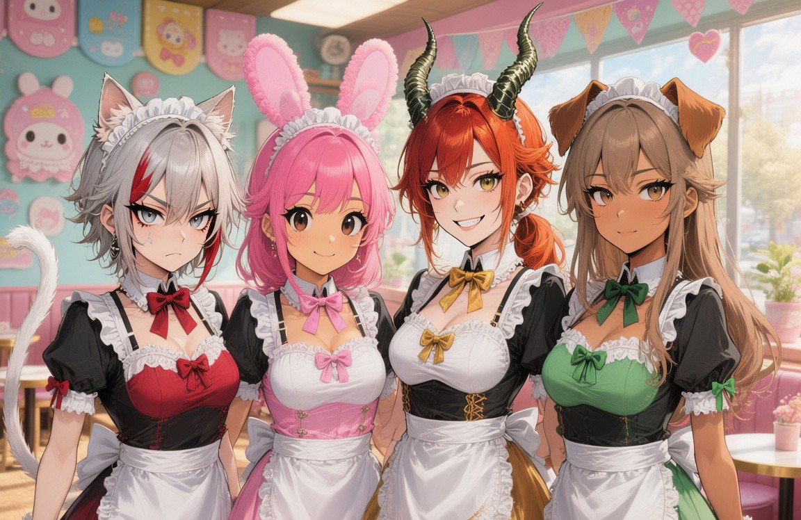 Cover art for The New Job (Crossdressing & Cat Ears) , a crossdressing scenario on AI Dungeon