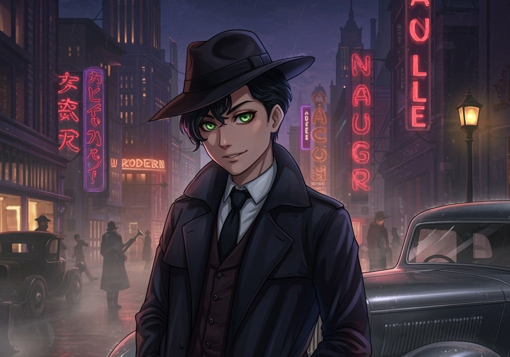 Cover art for Nicky Hawke (Speakeasy Swift), a noir scenario on AI Dungeon