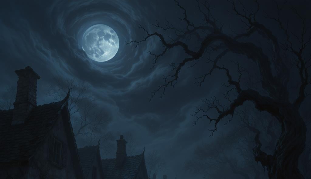 Cover art for Hollowvale After Dark, a horror scenario on AI Dungeon