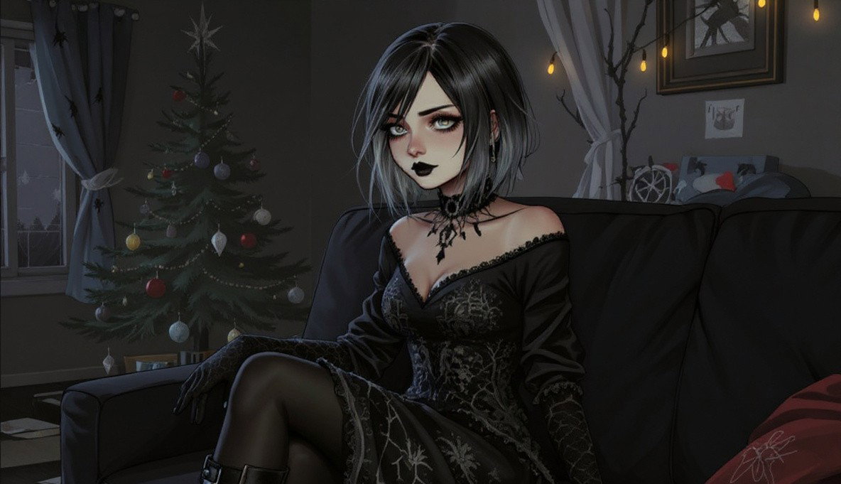 Cover art for Marley Vega (Hollow Holiday), a depression scenario on AI Dungeon