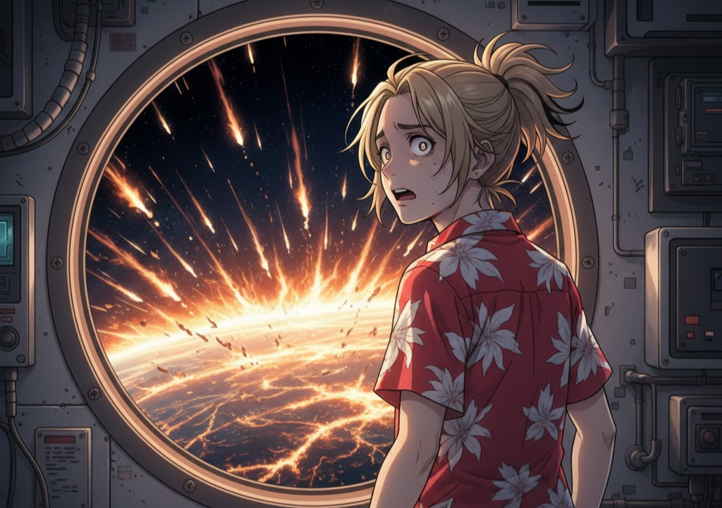 Cover art for Space Station (The Last Two in Orbit), a space scenario on AI Dungeon