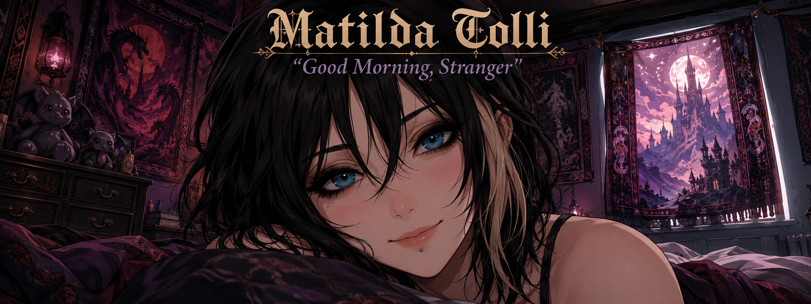 Cover art for Matilda Tolli (Good Morning, Stranger), a girlfriend scenario on AI Dungeon