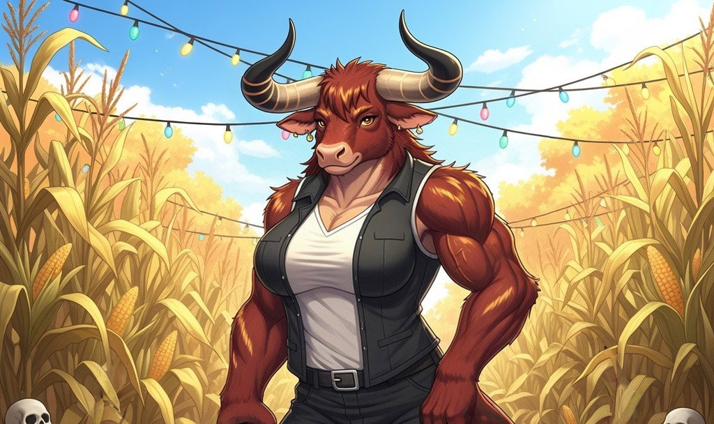 Cover art for Astoria Holbrooke (Modern Monster 8), a minotaur scenario on AI Dungeon