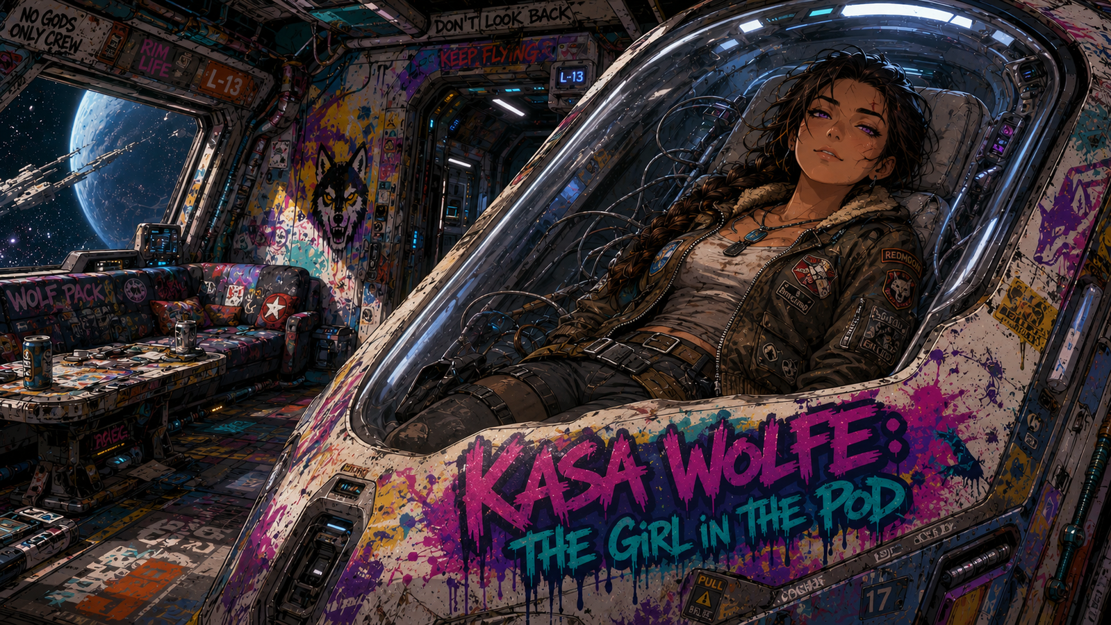 Cover art for Kasa Wolfe (The Girl In The Pod), a cryo scenario on AI Dungeon